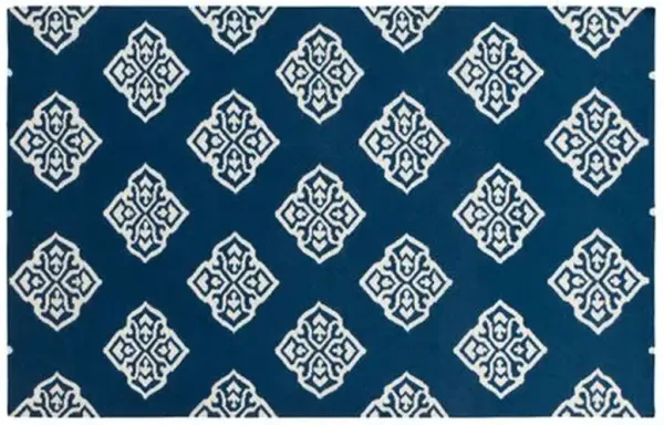 Benton Flat-Weave Rug - Blue - Blue