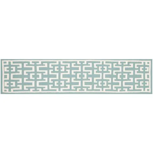 Ayn Dhurrie Rug - Seafoam/Ivory - Green - Green