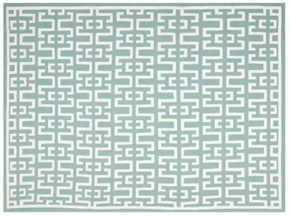 Ayn Dhurrie Rug - Seafoam/Ivory - Green - Green