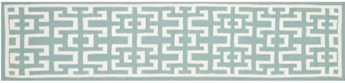 Ayn Dhurrie Rug - Seafoam/Ivory - Green - Green