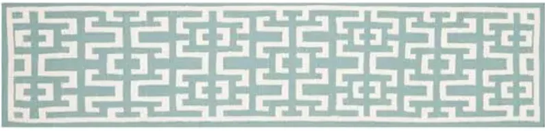 Ayn Dhurrie Rug - Seafoam/Ivory - Green - Green