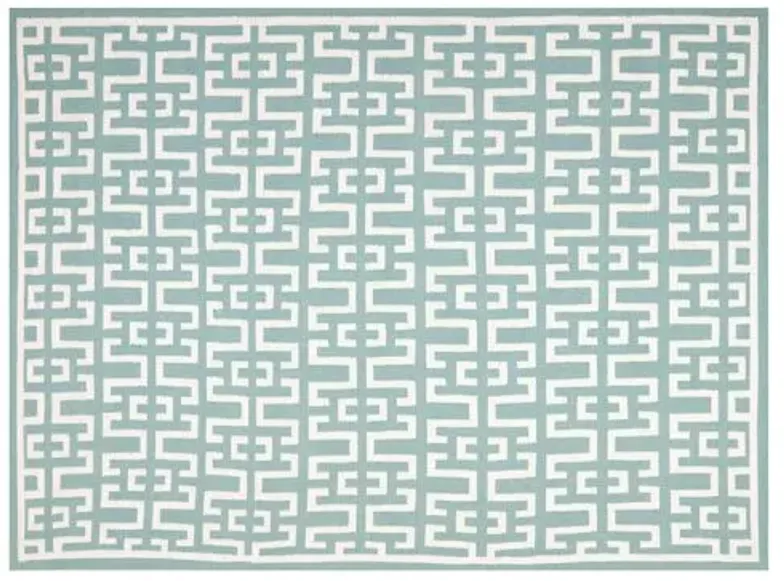 Ayn Dhurrie Rug - Seafoam/Ivory - Green - Green