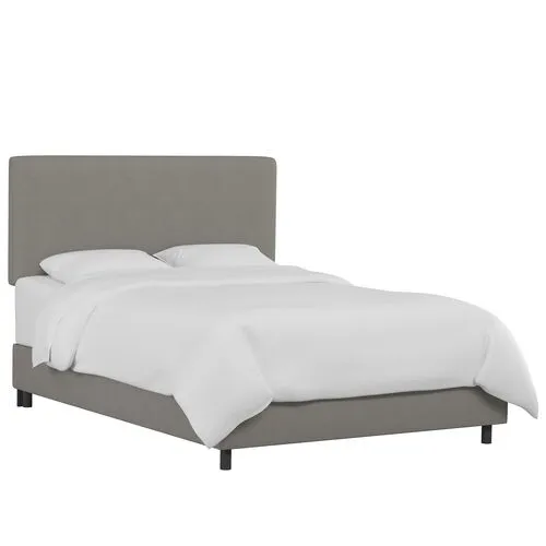 Novak Linen Bed - Handcrafted - Gray