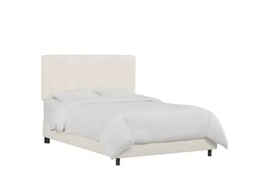 Novak Linen Bed - Handcrafted - Beige