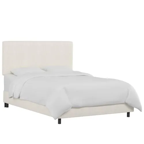 Novak Linen Bed - Handcrafted - Beige
