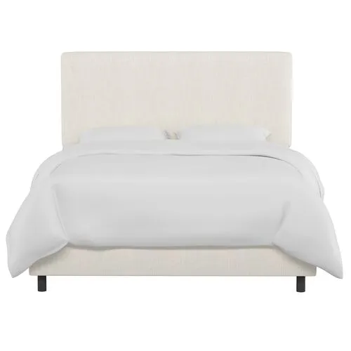 Novak Linen Bed - Handcrafted - Beige