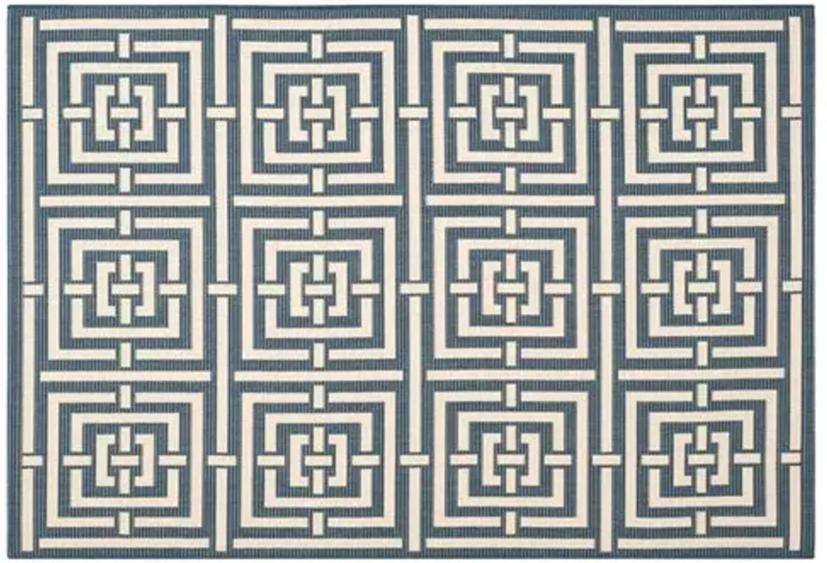 Rufus Outdoor Rug - Navy - Blue - Blue