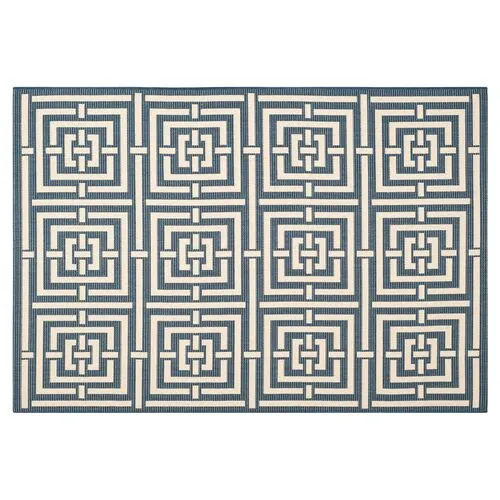 Rufus Outdoor Rug - Navy - Blue - Blue