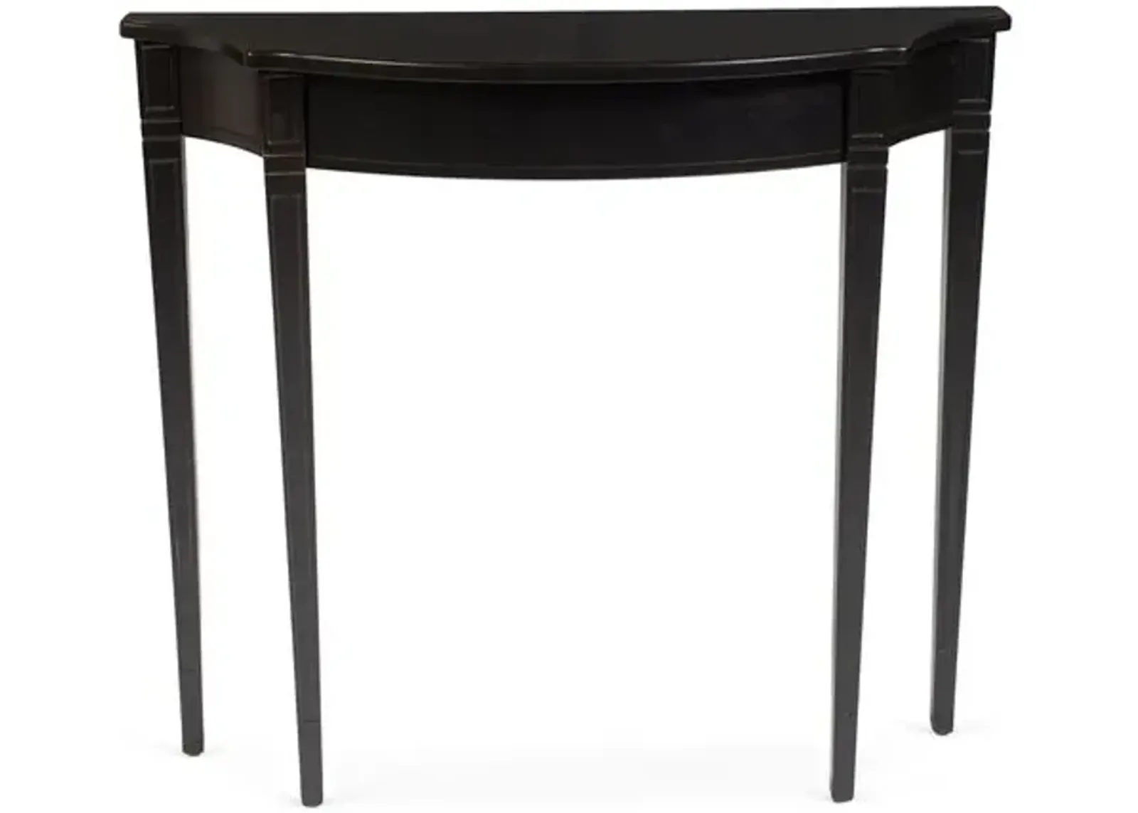 Harlow 36" Demilune Console Table - Black