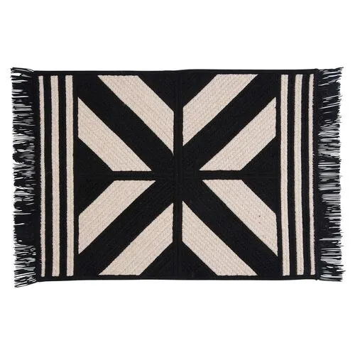 Sedona Wool-Blend Rug - Black - Black