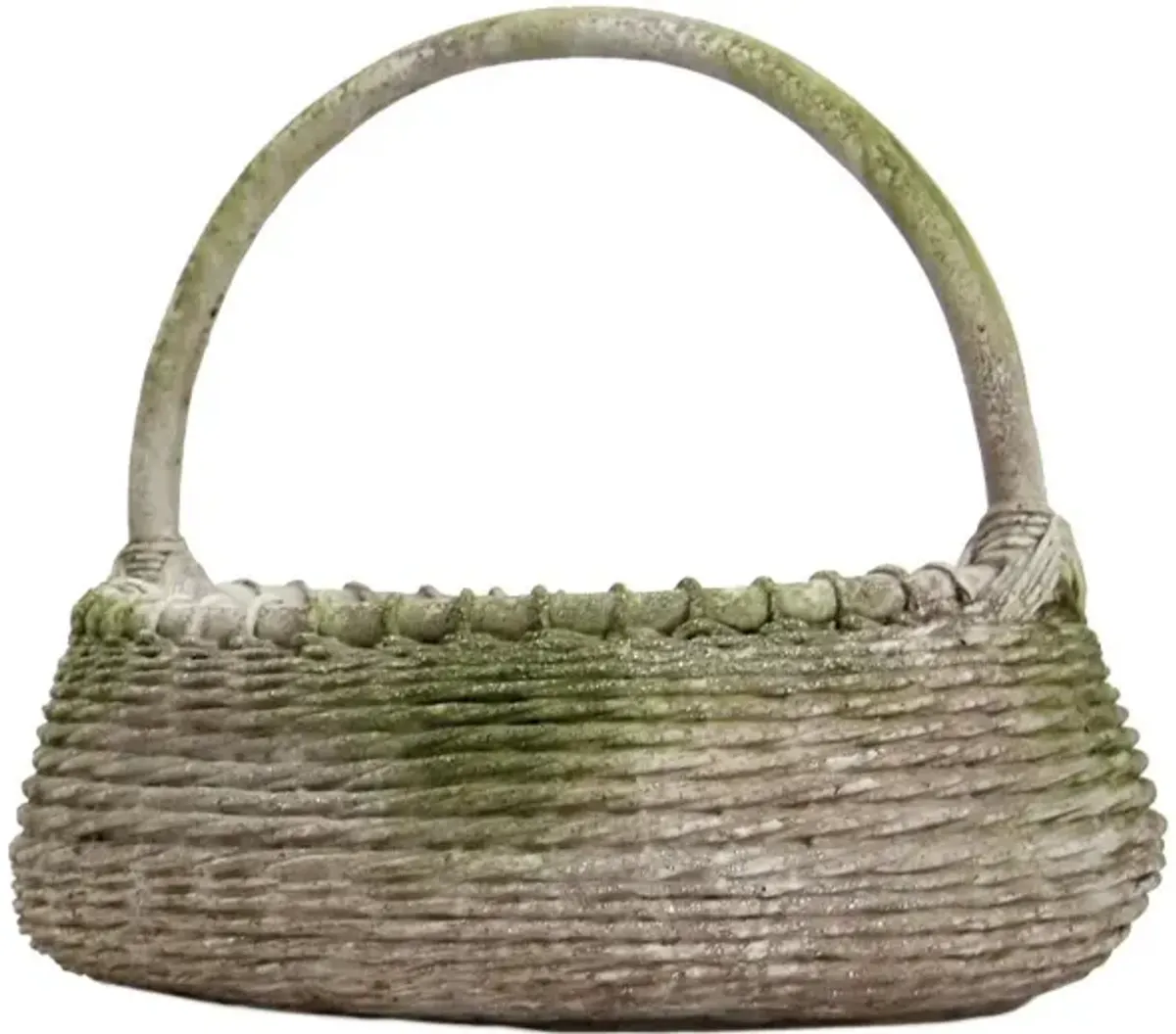 23" Country Basket, White Moss