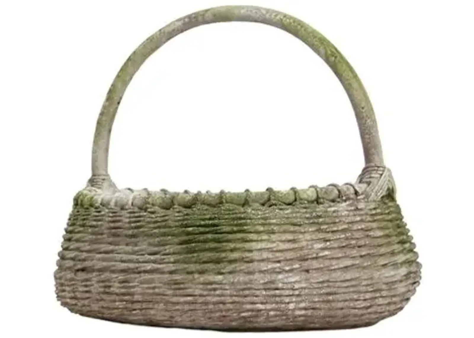 23" Country Outdoor Basket - White Moss - Beige