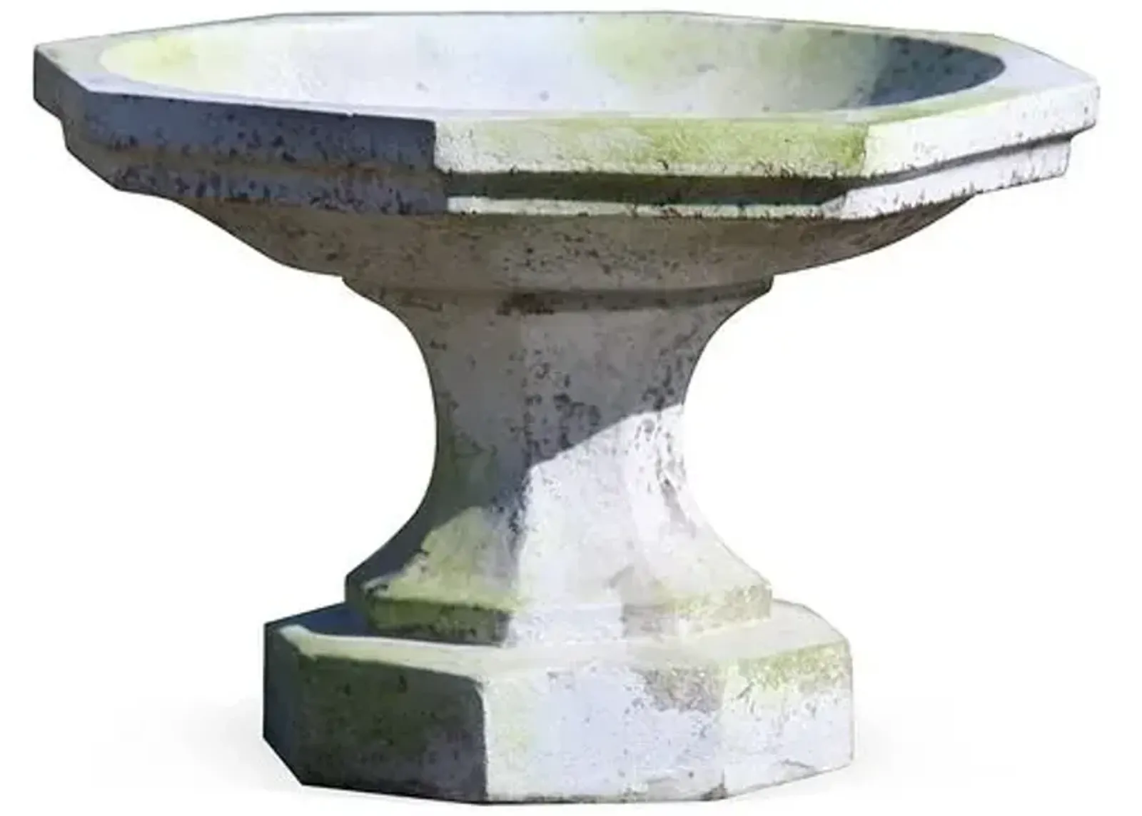 11" Marek Birdbath - White Moss