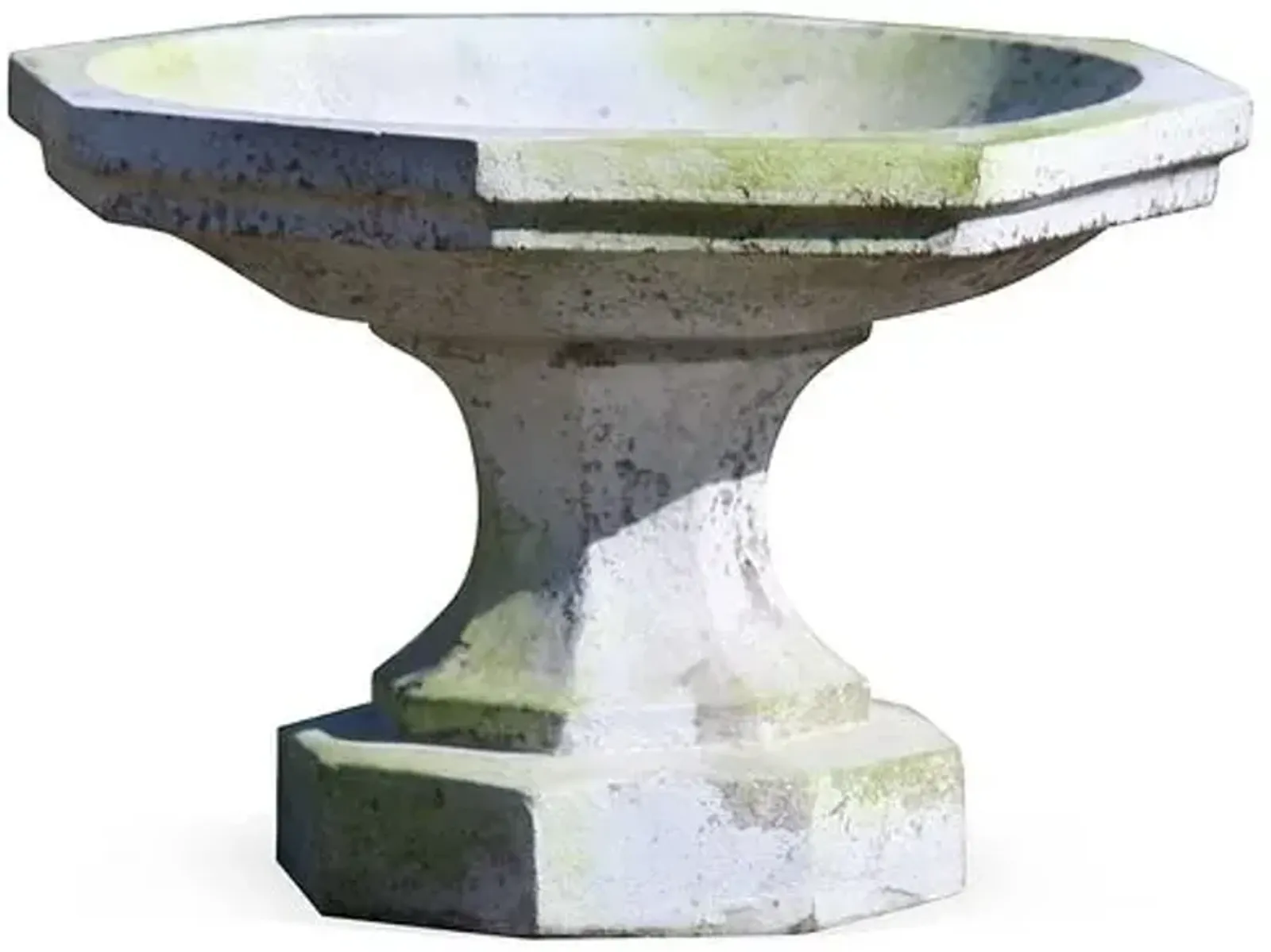 11" Marek Birdbath - White Moss