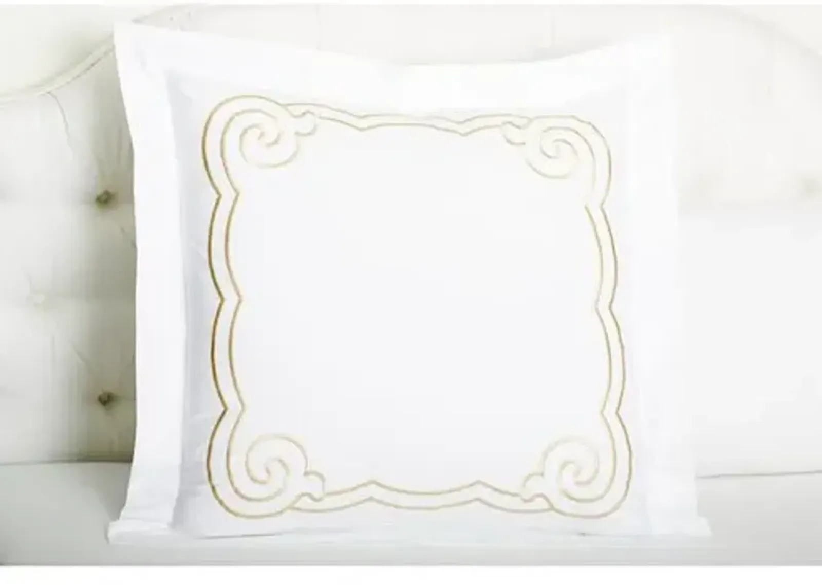 Serenity Euro Sham - Seashell - Hamburg House - White