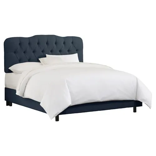 Davidson Tufted Bed - Handcrafted - Blue