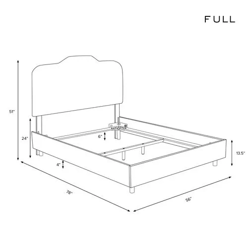 Davidson Tufted Bed - Handcrafted - Blue