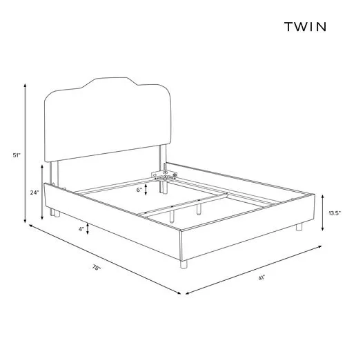 Davidson Tufted Bed - Handcrafted - Blue