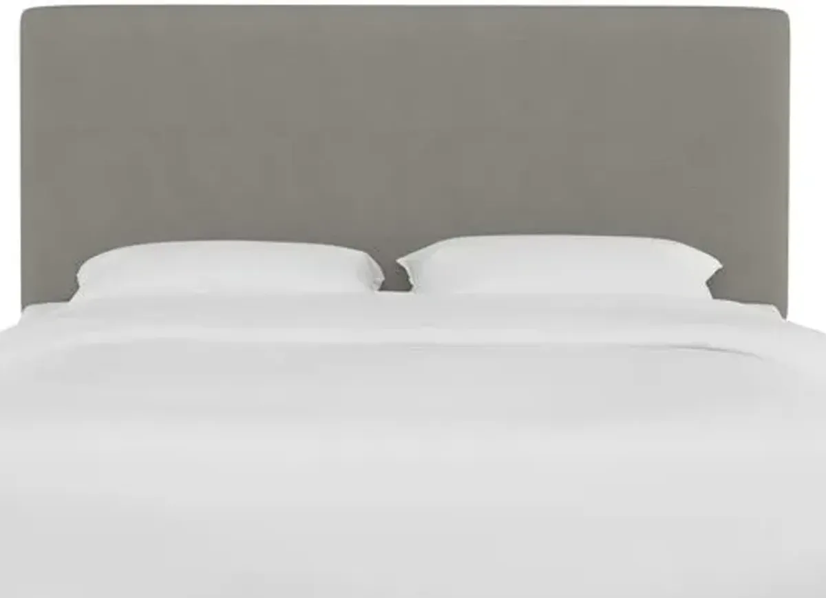 Novak Linen Headboard - Handcrafted - Gray