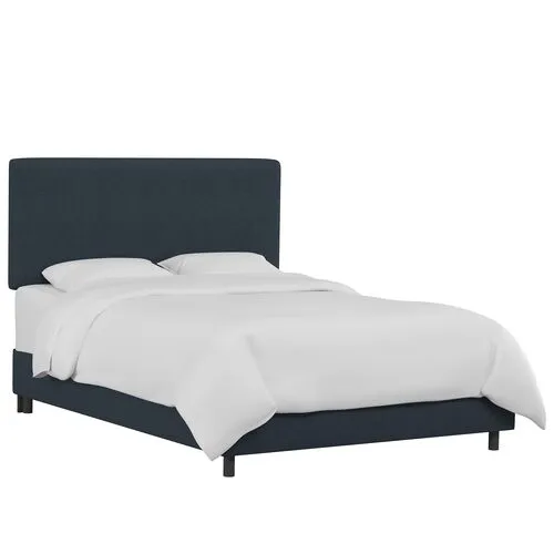 Novak Linen Bed - Handcrafted - Blue