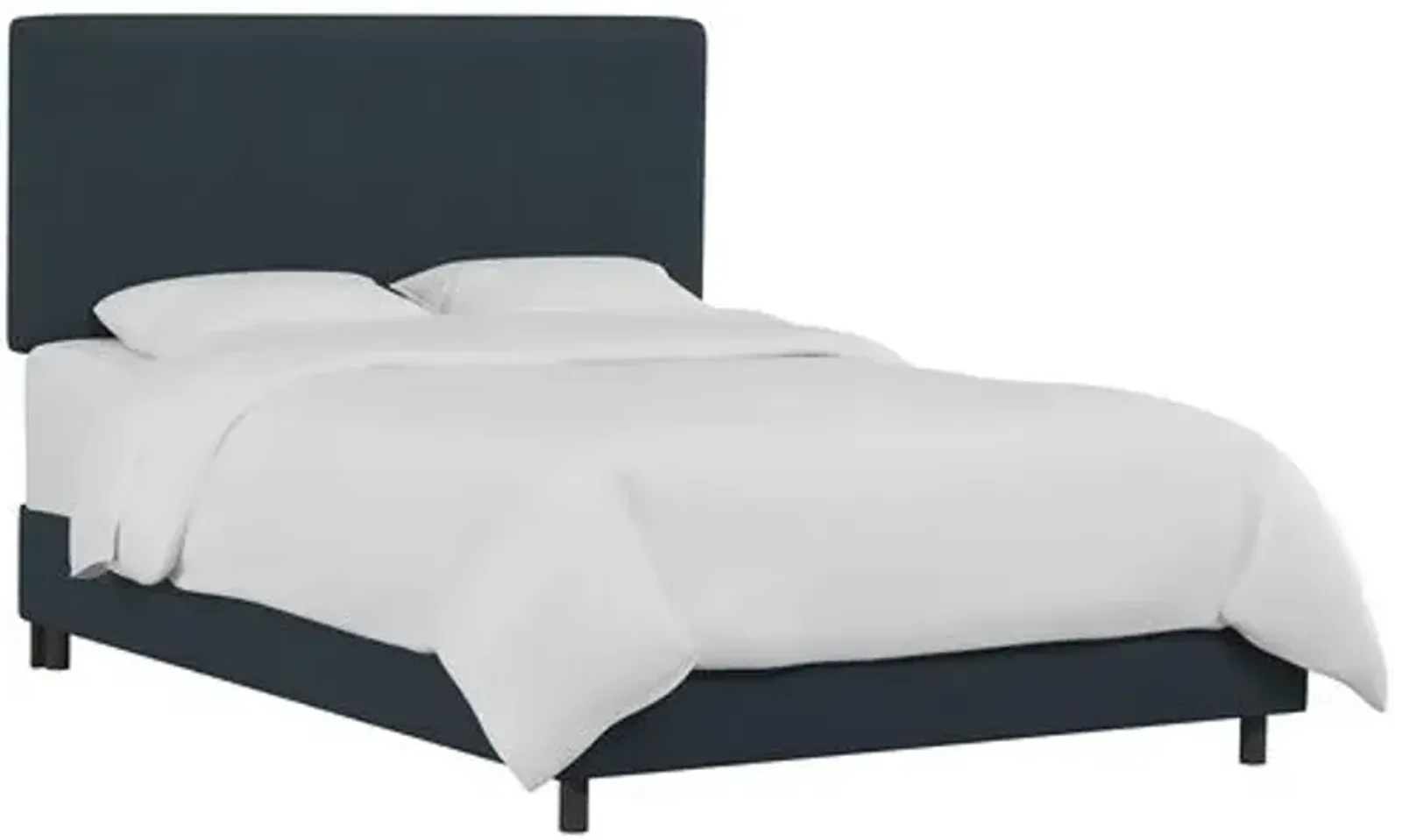 Novak Linen Bed - Handcrafted - Blue