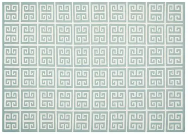 Masa Dhurrie - Blue/Ivory