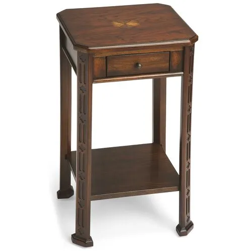 Marlow Side Table - Cherry - Brown