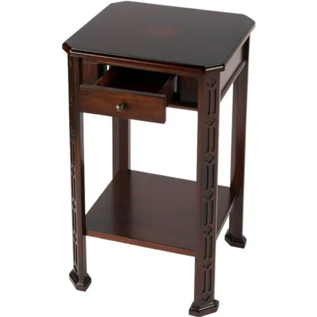 Charlie Side Table with Storage - Brown