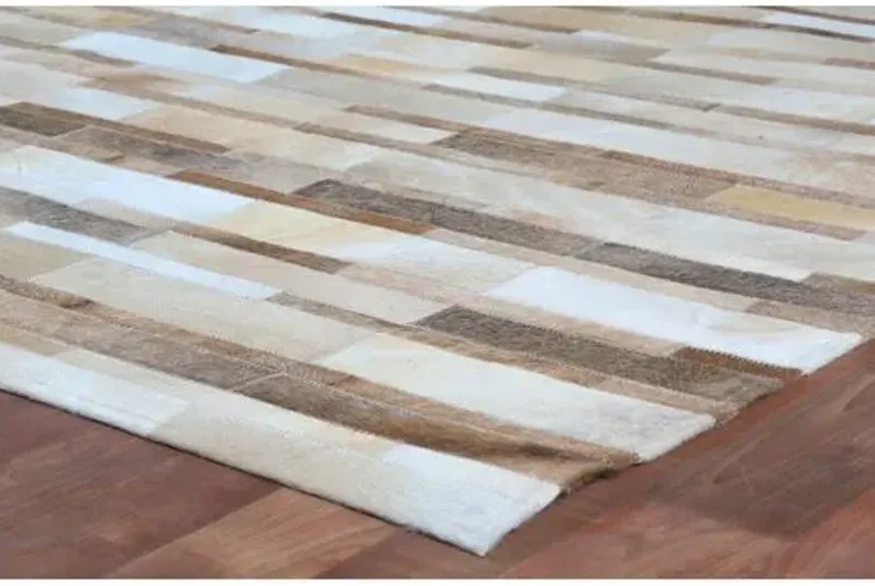 Stitched Tile Hide Rug - Beig - Exquisite Rugs - Beige - Beige