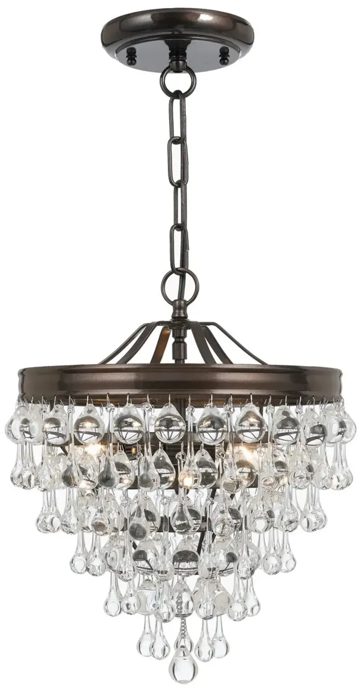 Calypso 3-Light Mini Chandelier - Crystorama - Gold