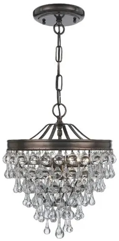 Calypso 3-Light Mini Chandelier - Vibrant Bronze - Crystorama - Brown