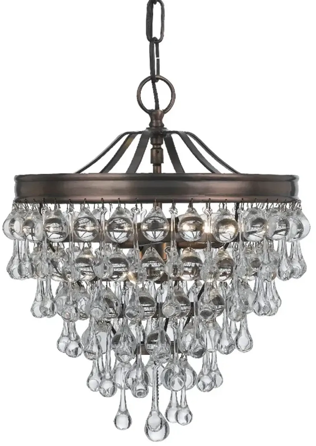 Calypso 3-Light Mini Chandelier - Crystorama - Gold
