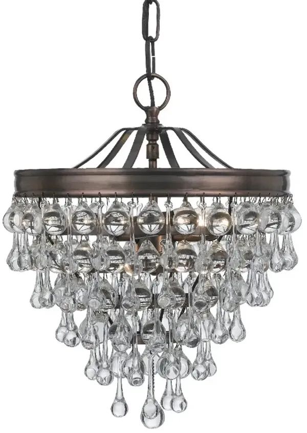 Calypso 3-Light Mini Chandelier - Crystorama - Gold