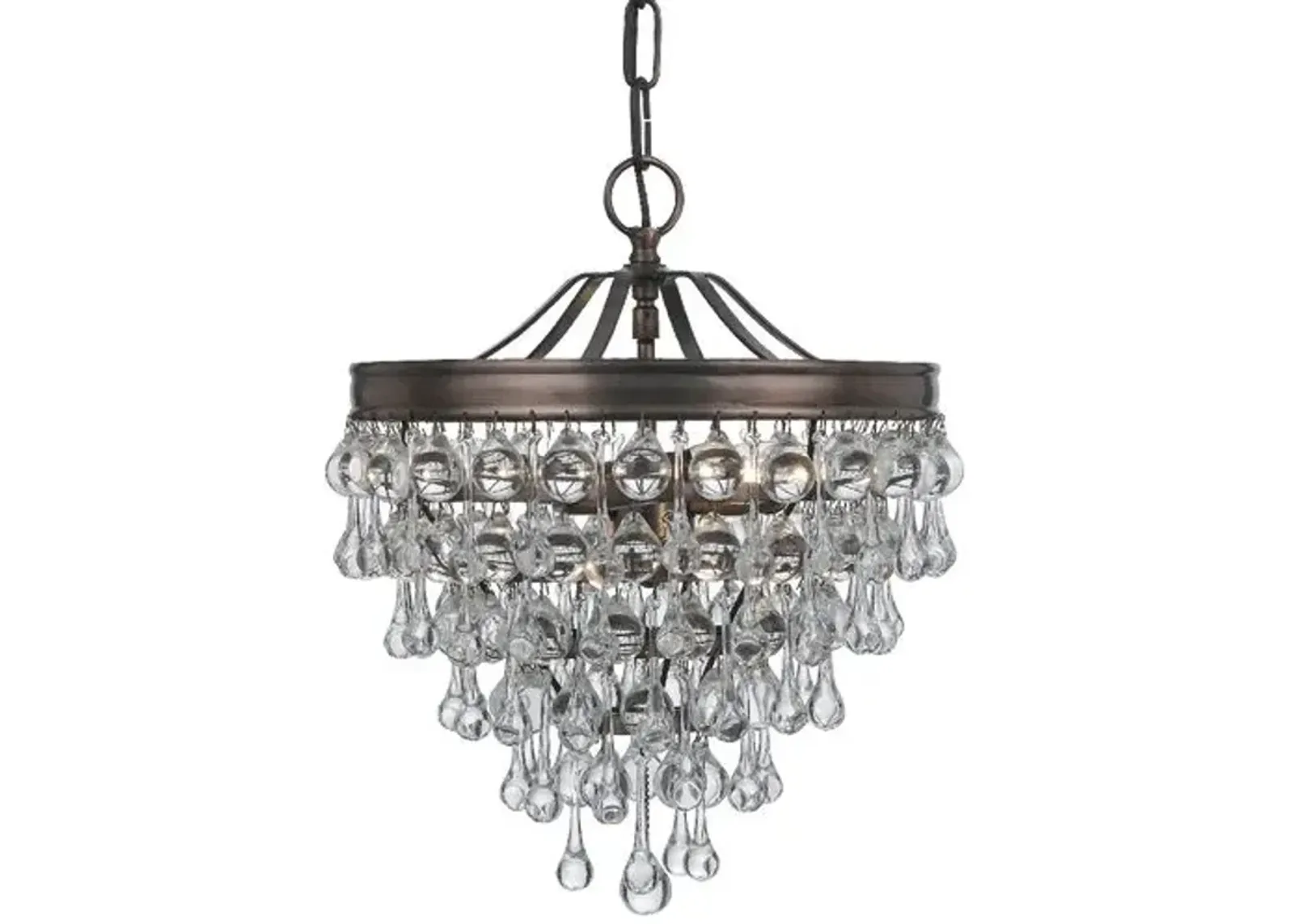 Calypso 3-Light Mini Chandelier - Crystorama - Gold