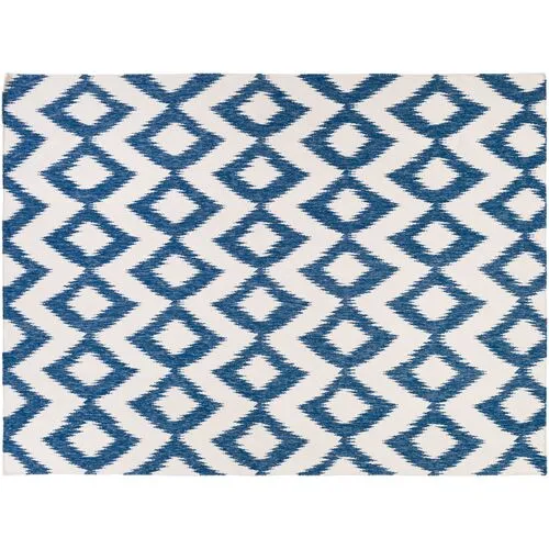 Kendall Flat-Weave Rug - Navy - Blue - Blue