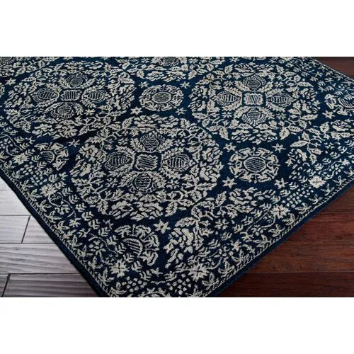 Rafi Rug - Deep Navy - Black - Black