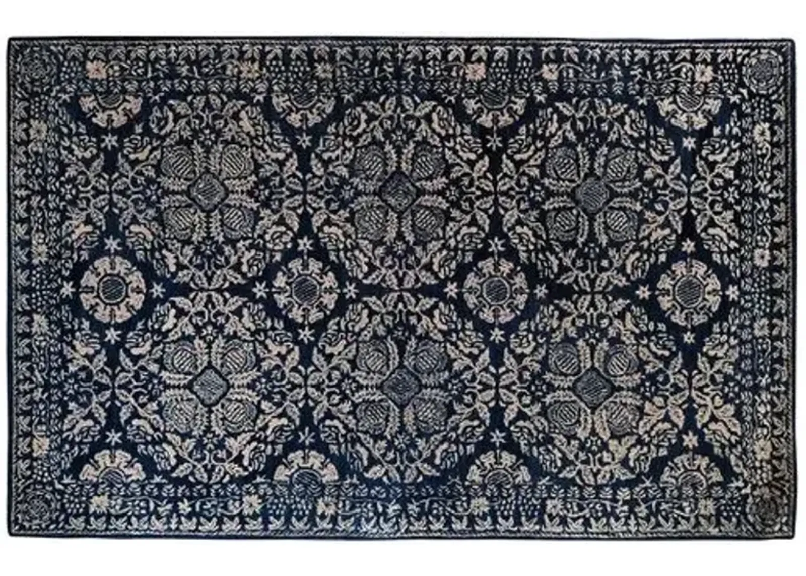 Rafi Rug - Deep Navy - Black - Black