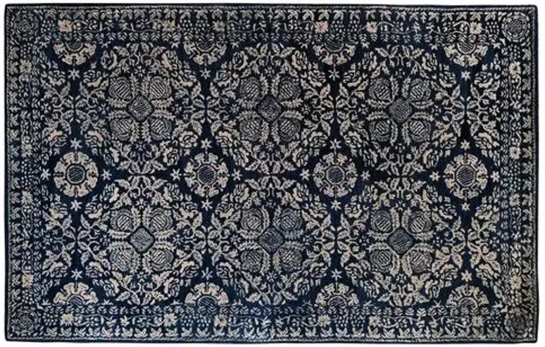 Rafi Rug - Deep Navy - Black - Black