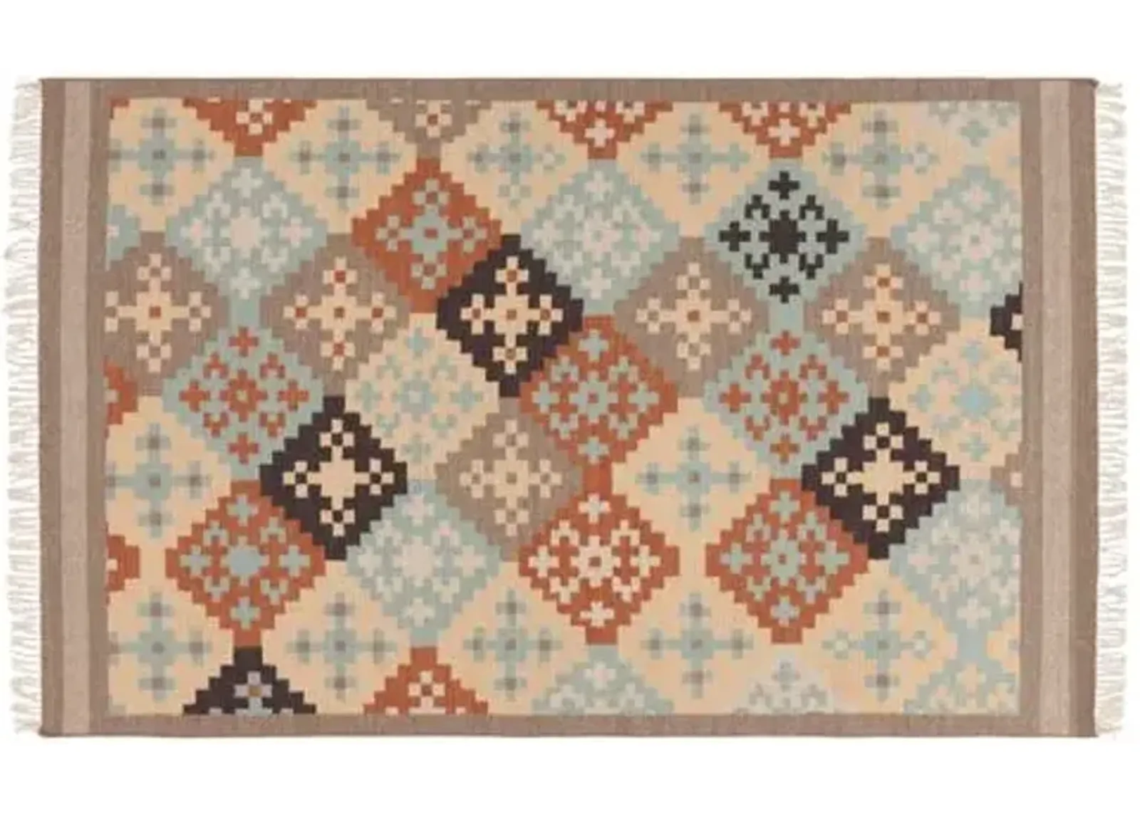 8'x11' Kase Flat-Weave Rug - Beige - Beige