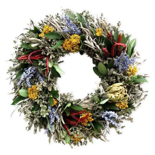 Artichoke & Herb Wreath - Dried - Creekside Farms - Green