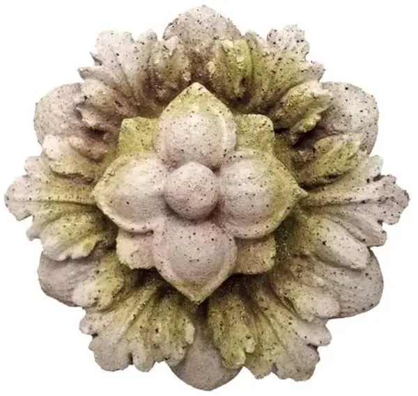 9" Star Leaf Accent - White Moss - Gray