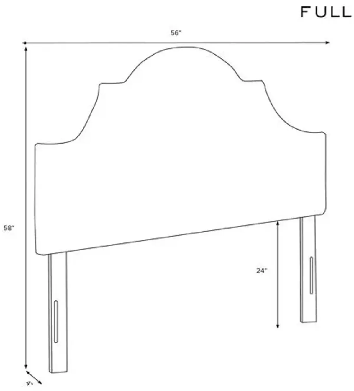 Kennedy Arched Headboard - White