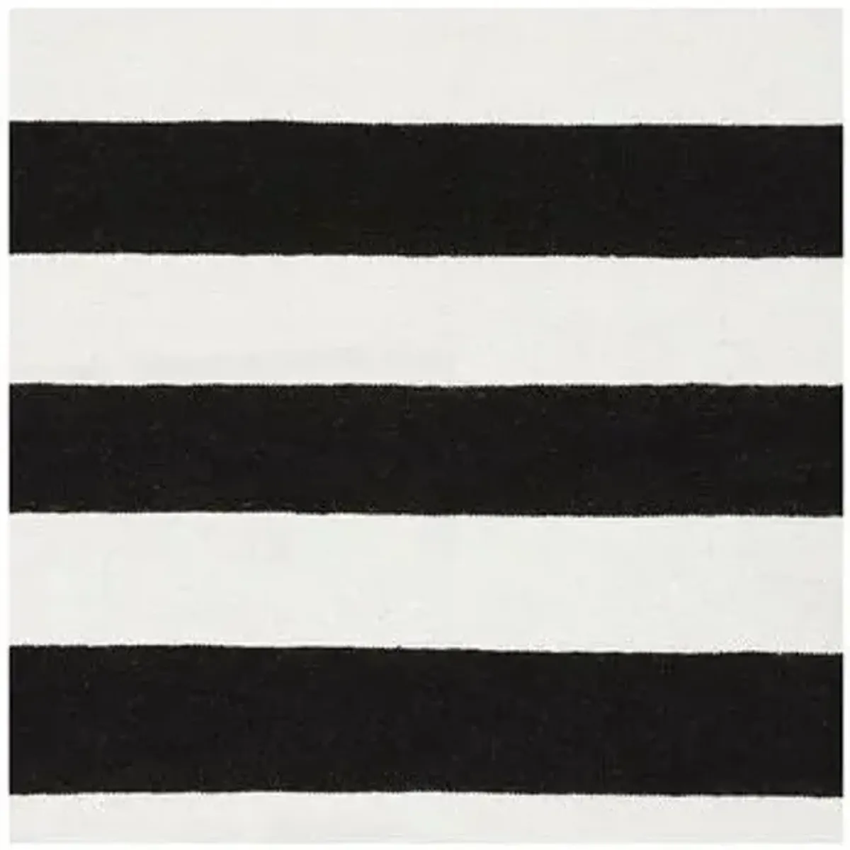 Hermie Flat-Weave Rug - Black - Black