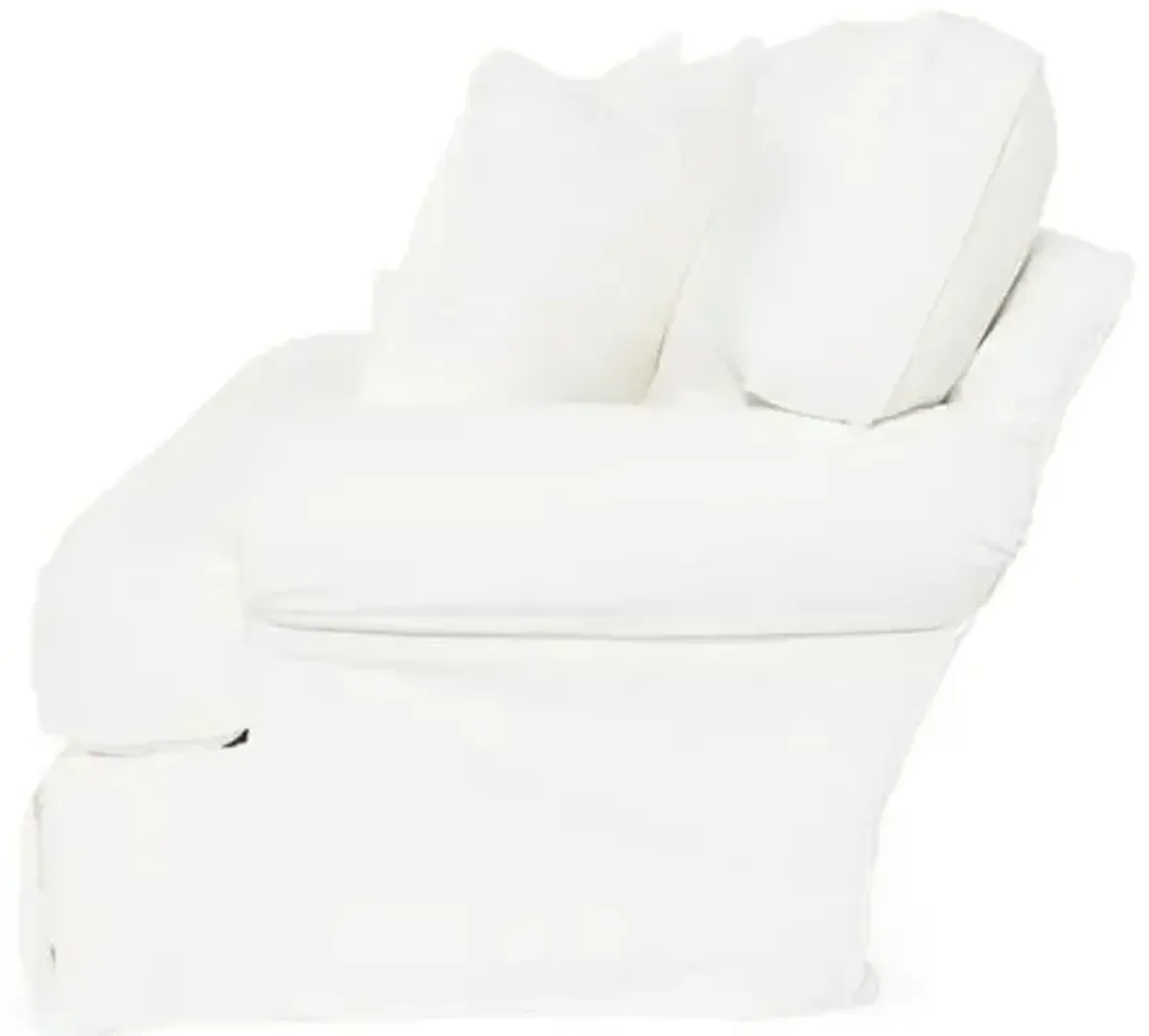 Comfy Slipcovered Sofa - Washable White Denim - Rachel Ashwell - Handcrafted