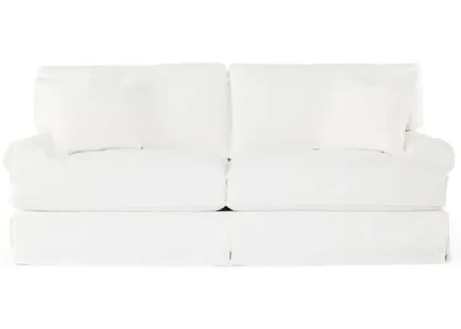 Comfy Slipcovered Sofa - Washable White Denim - Rachel Ashwell - Handcrafted