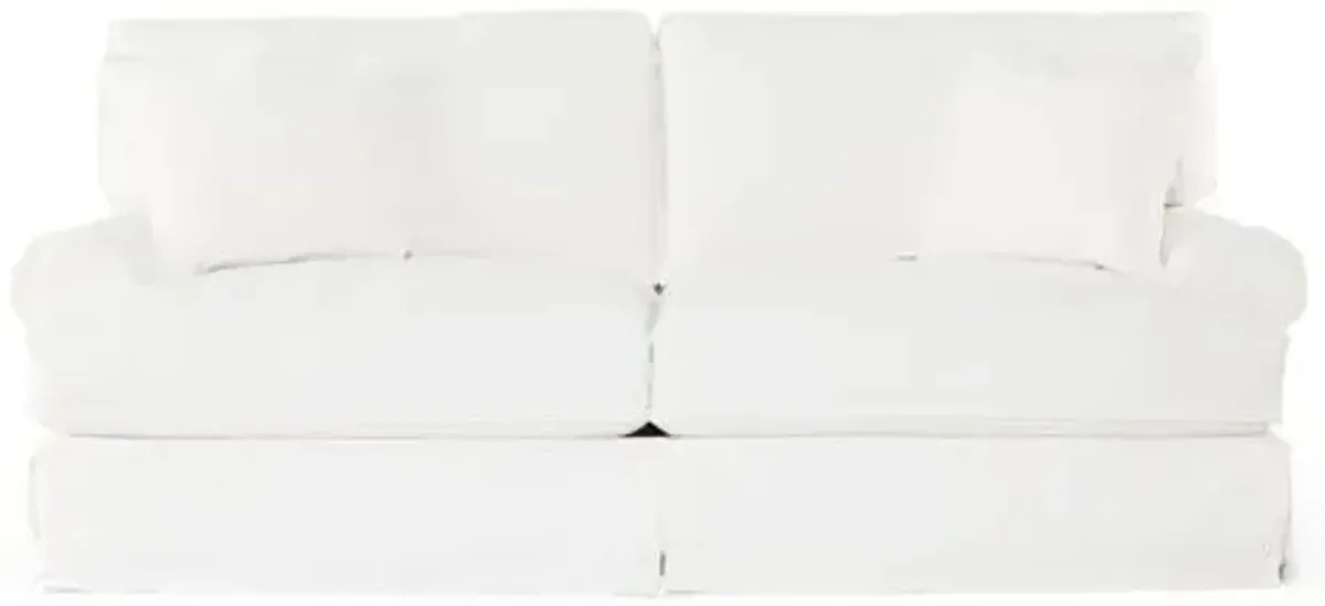 Comfy Slipcovered Sofa - Washable White Denim - Rachel Ashwell - Handcrafted