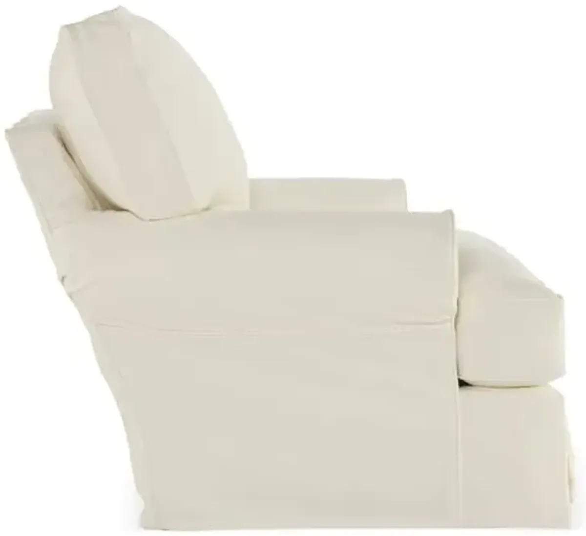 Comfy Slipcovered Club Chair - Washable White Denim - Rachel Ashwell - Hancrafted in the USA