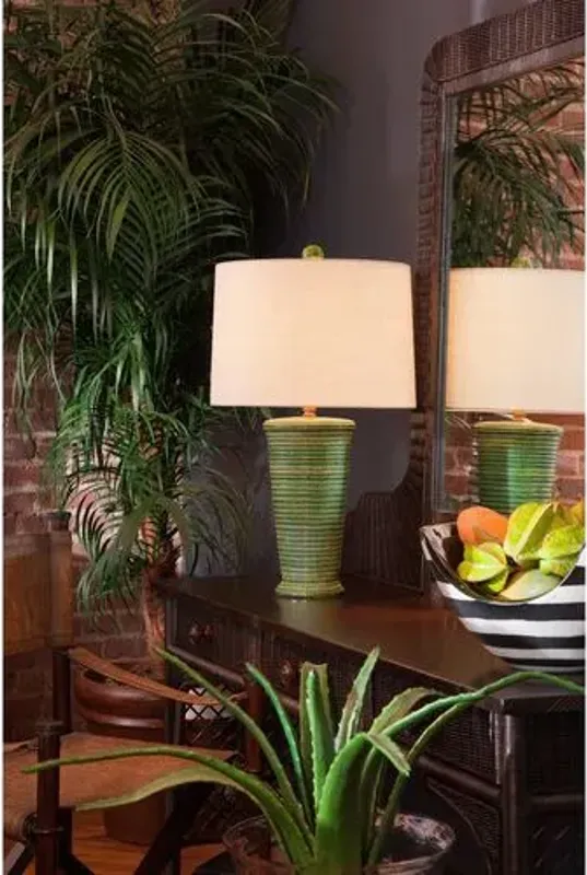 Oceanside Table Lamp - Green - Bradburn Home