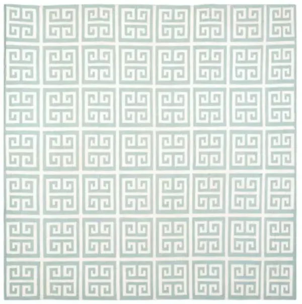 Masa Dhurrie - Blue/Ivory