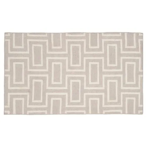 Helen Dhurrie Rug - Gray/Ivory - Gray